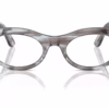 Ray-Ban RB2242V 8361 - Striped Transparent Blue eyeglasses front view