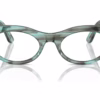 Ray-Ban RB2242V 8362 - Striped Transparent Green eyeglasses front view