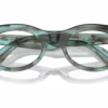 Ray-Ban RB2242V 8362 - Striped Transparent Green eyeglasses angle view