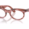 Ray-Ban RB2242V 8363 - Striped Transparent Pink eyeglasses angle view