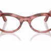 Ray-Ban RB2242V 8363 - Striped Transparent Pink eyeglasses front view