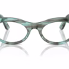 Ray-Ban RB2242VF 8362 - Striped Transparent Green eyeglasses front view