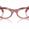 Ray-Ban RB2242VF 8363 - Striped Transparent Pink eyeglasses front view