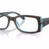 Ray-Ban RB5434 8366 - Brown On Transparent Blue eyeglasses angle view