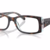 Ray-Ban RB5434 8401 - Dark Havana On Multicolor eyeglasses angle view