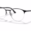 Ray-Ban RX6375 2861 - Black on Silver eyeglasses angle view