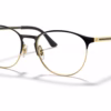 Ray-Ban RX6375 2890 - Black on Gold eyeglasses angle view