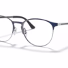 Ray-Ban RX6375 2981 - Blue on Gunmetal eyeglasses angle view