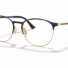 Ray-Ban RX6375 3051 - Black on Gold eyeglasses angle view