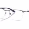 Ray-Ban RX6513 2620 - Matte Gunmetal on Silver eyeglasses angle view