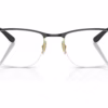 Ray-Ban RX6513 2890 - Black on Gold eyeglasses front view