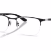 Ray-Ban RX6513 2904 - Matte Black on Black eyeglasses angle view