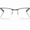 Ray-Ban RX6513 3163 - Black on Silver eyeglasses front view