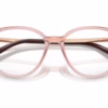 Ray-Ban RX7246L 5935 - Shiny Translucent Pink eyeglasses angle view