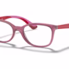 Ray-Ban RY1586 3777 - Transparent Red eyeglasses angle view