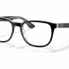 Ray-Ban RY1592 3529 - Black On Transparent eyeglasses angle view