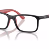 Ray-Ban RY1621 3928 - Black On Red eyeglasses angle view