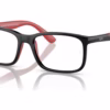 Ray-Ban RY1621F 3928 - Black On Red eyeglasses angle view