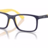 Ray-Ban RY1621F 3937 - Dark Blue On Yellow eyeglasses angle view