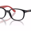 Ray-Ban RY1632F 3928 - Black On Red eyeglasses angle view