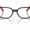 Ray-Ban RY1632F 3928 - Black On Red eyeglasses front view