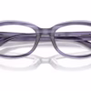 Ray-Ban RY1636 3989 - Striped Violet On Transparent Violet eyeglasses angle view
