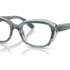 Ray-Ban RY1636 3990 - Striped Green On Transparent Green eyeglasses angle view