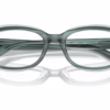 Ray-Ban RY1636 3990 - Striped Green On Transparent Green eyeglasses angle view