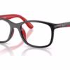 Ray-Ban RY1644 3928 - Black On Rubber Red eyeglasses angle view