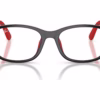 Ray-Ban RY1644 3928 - Black On Rubber Red eyeglasses front view