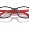 Ray-Ban RY1644 3928 - Black On Rubber Red eyeglasses angle view