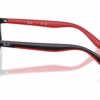 Ray-Ban RY1644 3928 - Black On Rubber Red eyeglasses side view
