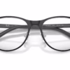 Ray-Ban RY9552V 4064 - Black On Silver eyeglasses angle view