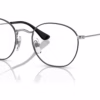 Ray-Ban RY9572V 4064 - Black On Silver eyeglasses angle view