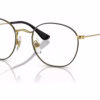 Ray-Ban RY9572V 4086 - Black On Gold eyeglasses angle view