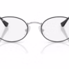 Ray-Ban RY9645V 4064 - Black On Silver eyeglasses front view