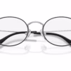 Ray-Ban RY9645V 4064 - Black On Silver eyeglasses angle view