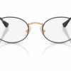 Ray-Ban RY9645V 4086 - Black On Gold eyeglasses front view