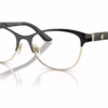 Versace VE1233Q 1366 - Black/Pale Gold eyeglasses angle view