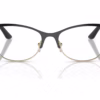 Versace VE1233Q 1366 - Black/Pale Gold eyeglasses front view