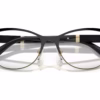 Versace VE1233Q 1366 - Black/Pale Gold eyeglasses angle view