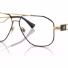 Versace VE1287 1443 - Black/Gold eyeglasses angle view