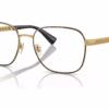 Versace VE1290 1499 - Havana / Gold eyeglasses angle view