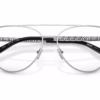 Versace VE1296 1000 - Silver eyeglasses angle view