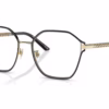 Versace VE1299D 1425 - Pale Gold / Black eyeglasses angle view
