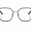 Versace VE1299D 1425 - Pale Gold / Black eyeglasses front view