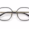 Versace VE1299D 1425 - Pale Gold / Black eyeglasses angle view