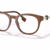 Versace VE3310 5028 - Transparent Brown eyeglasses angle view