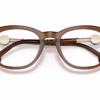 Versace VE3310 5028 - Transparent Brown eyeglasses angle view