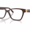 Versace VE3382F 5332 - Brown Transparent Gradient Beige eyeglasses angle view